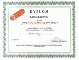 Kurs Masażu – Łukasz Kozłowski
